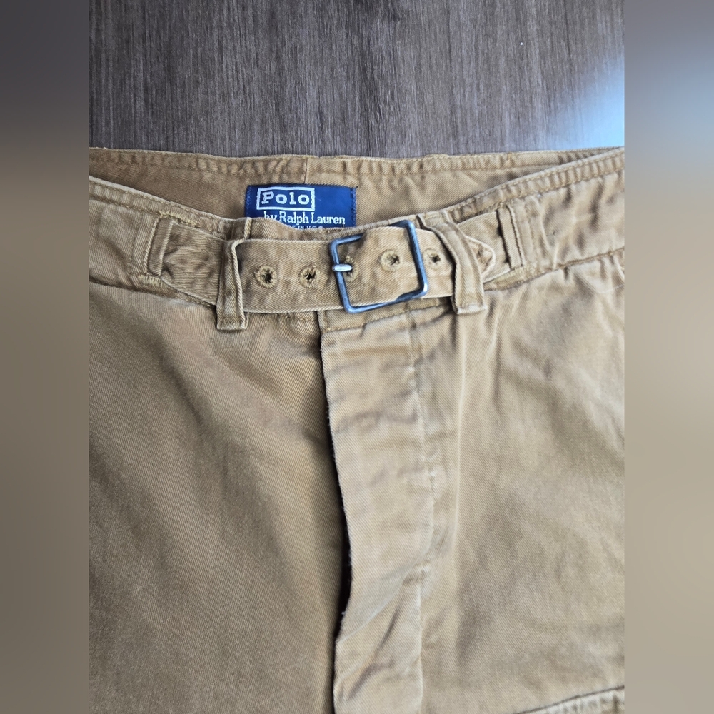 Polo Ralph Lauren Vintage Rare Men's Tan Cargo Pants Size 31/32 Military Style - Picture 12 of 12